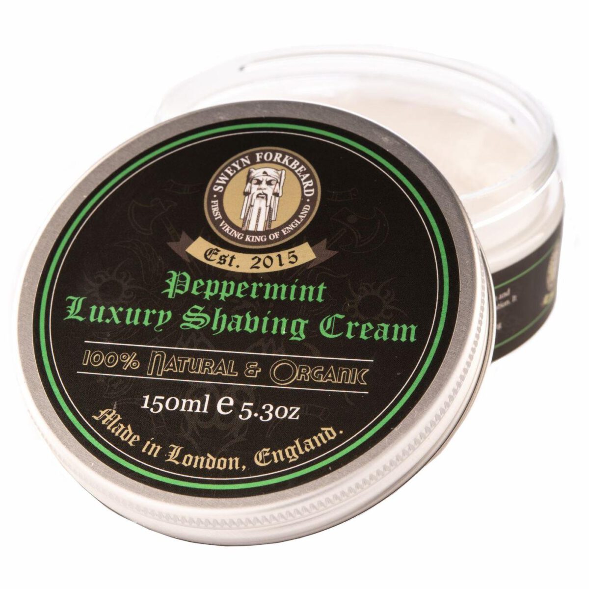 Sweyn Forkbeard Luxury Shaving Cream - 150ml Peppermint-0